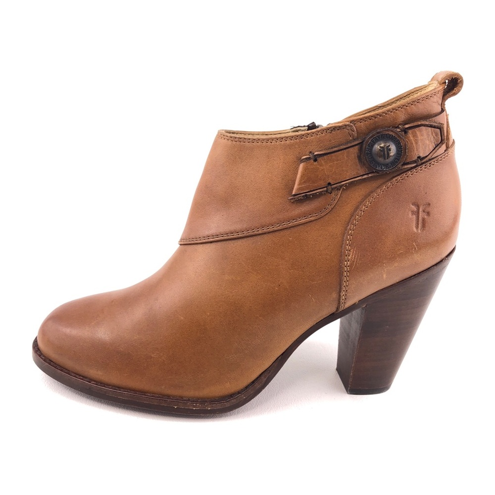 Frye Jenny Button Short Leather Ankle Boots 8.5B